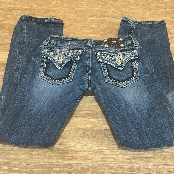 Miss Me sequin boot cut jeans size 28 34 inseam - Picture 9 of 16